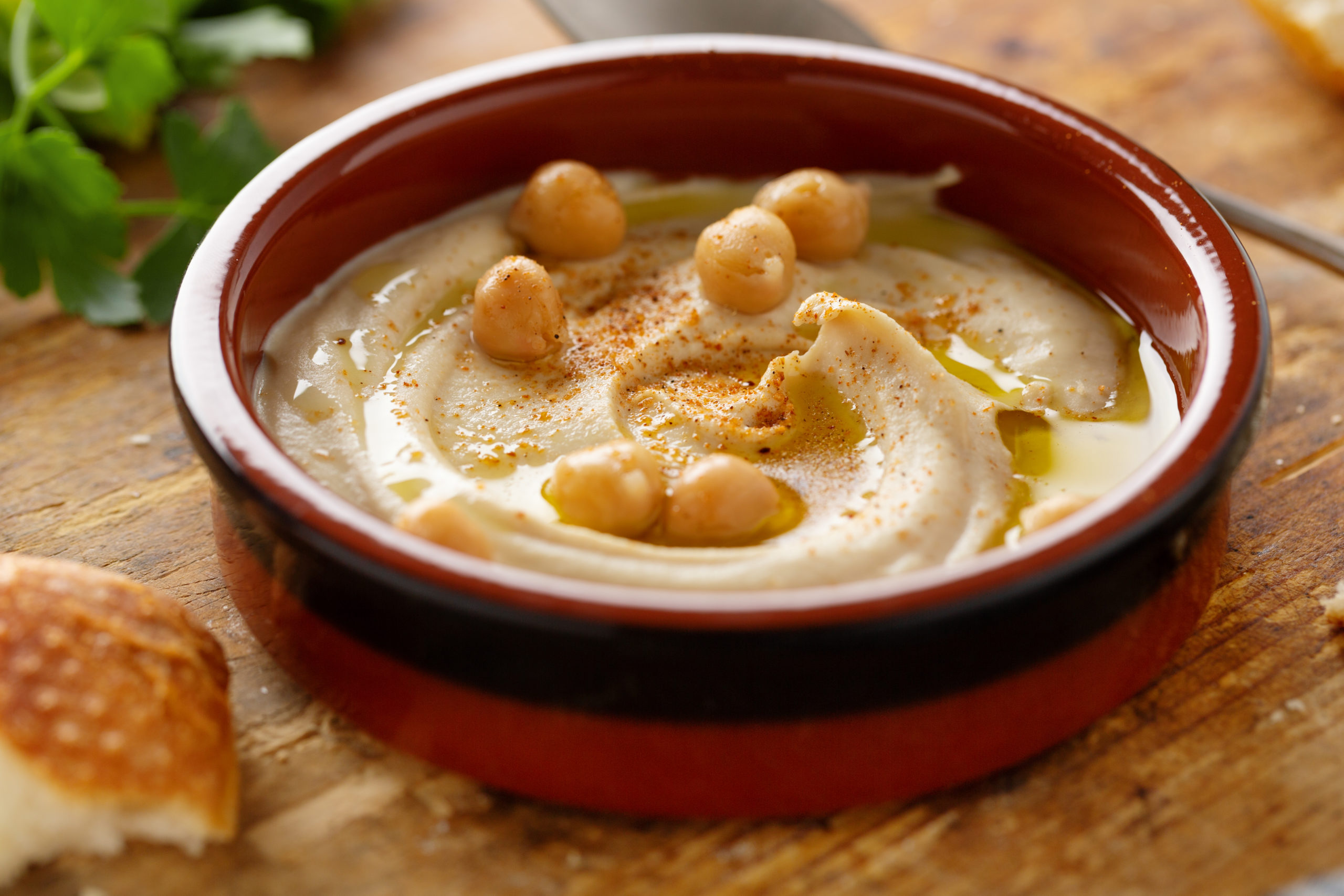 freshmade oriental classic hummus served bowl table